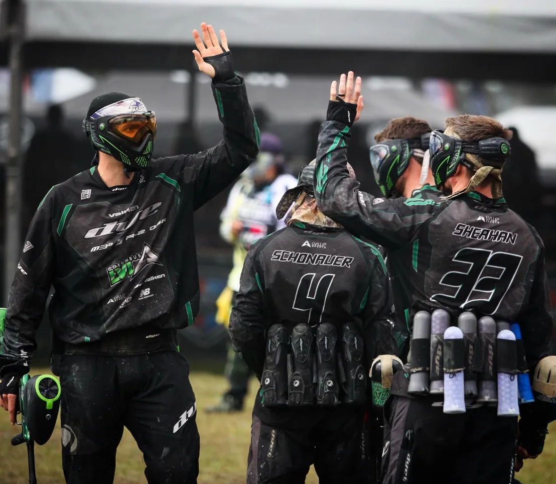 Players in full kit during a mini-tank battle