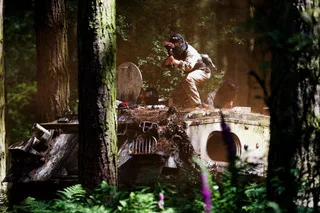 Player storming a strongpoint on The Bunker battlefield